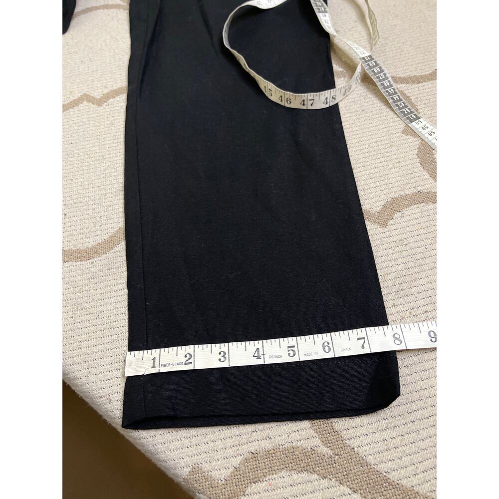 Ann Taylor The Petite Belted Ankle Linen Blend Black Pants, Size 4P - Picture 10 of 15